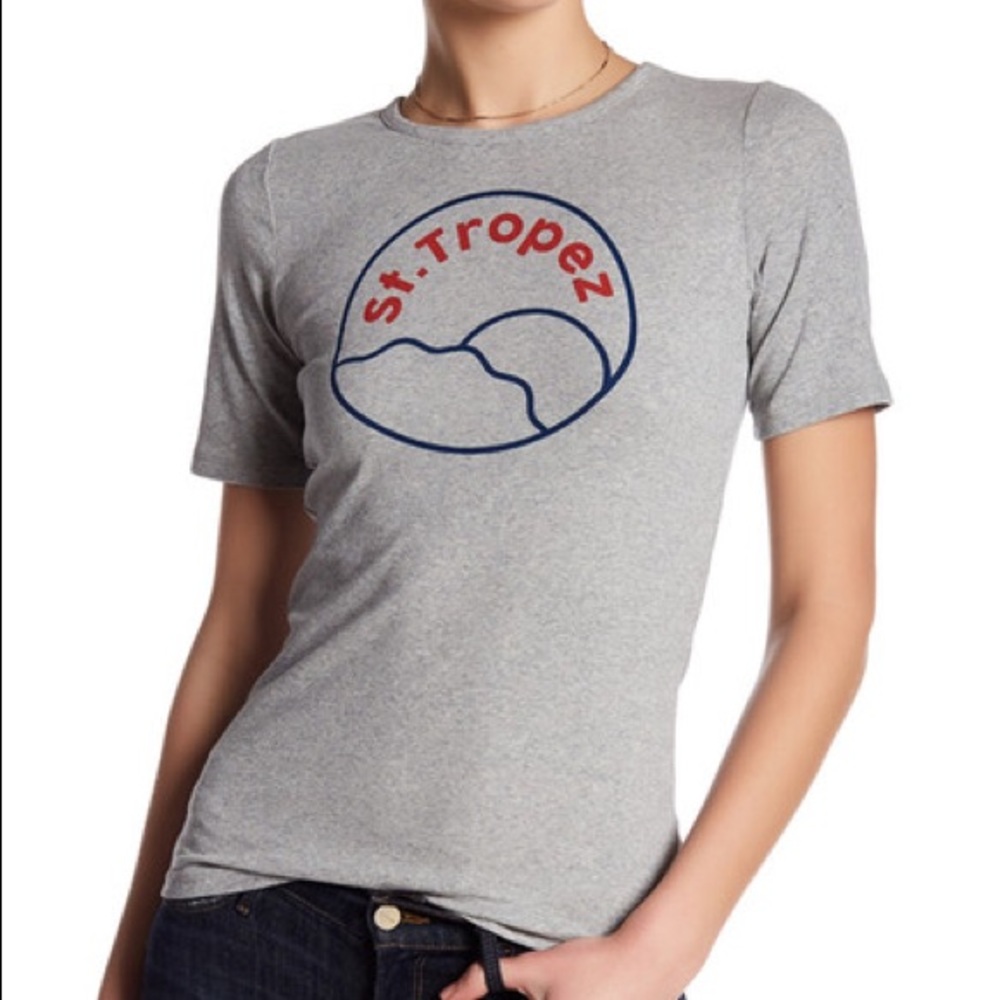 FRAME: Grey St. Tropez Basic Tee